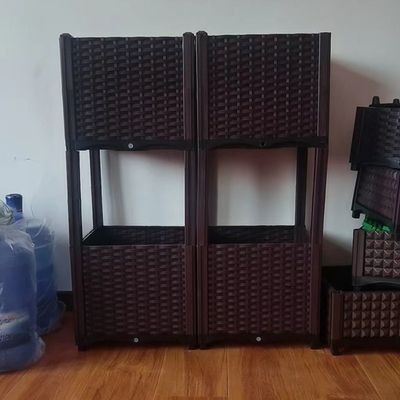 Quadrato per fioriere da esterno in plastica per orto in plastica PVC