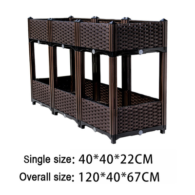 Capacità elevata amichevole 42*42*20cm della scatola di plastica della piantatrice della terra moderna grande