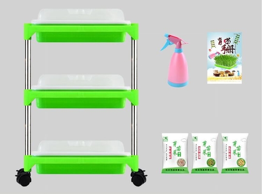 Piantina a più strati Tray Stand Microgreen Hydroponic Trays biodegradabile