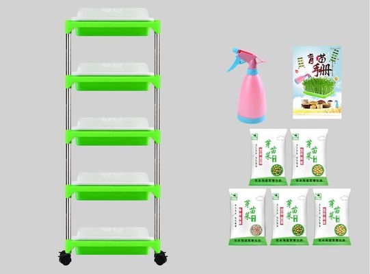 Piantina a più strati Tray Stand Microgreen Hydroponic Trays biodegradabile