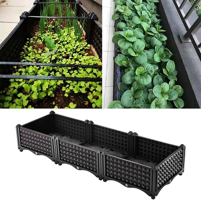 L'auto dell'OEM che innaffia il giardino di plastica alzato inscatola la piantatrice alzata del giardino sulle ruote