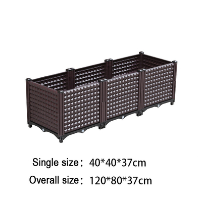 la piantatrice quadrata di plastica di 40*40*37cm inscatola il peso leggero di plastica delle piantatrici di Veg