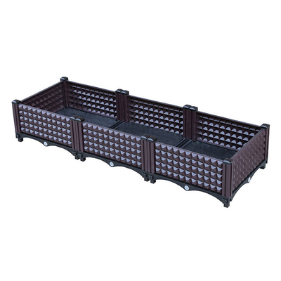 La piantatrice alzata di plastica di progettazione del rattan inscatola 40*40*26CM all'aperto decorativi