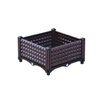 Recipienti di plastica di plastica multifunzionali della scatola della piantatrice di 26CM Brown per i letti alzati del giardino