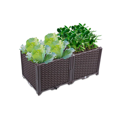 Piantatrici di plastica di Veg della scatola di Logo Customized Plastic Flower Bed grandi 37cm alti