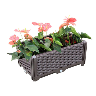 Verdura di piantatura di plastica multifunzionale del balcone del giardino pensile del contenitore di rattan del produttore che pianta flo combinato all'aperto della scatola
