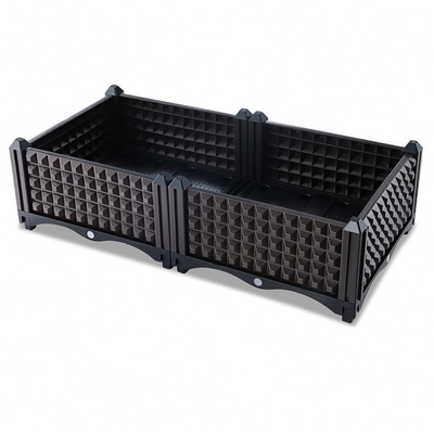 La piantatrice alzata di plastica all'aperto dell'orticoltura inscatola 45*75*90cm accatastabili