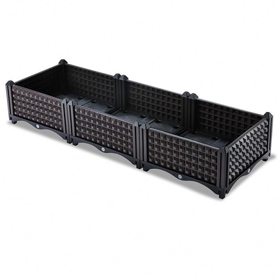 La piantatrice alzata di plastica all'aperto dell'orticoltura inscatola 45*75*90cm accatastabili