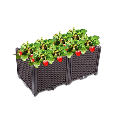 2pcs ha elevato le scatole alzate di plastica della piantatrice del polipropilene per la protezione di Sun del giardino
