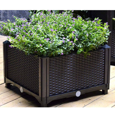 Letto di pianta economico alzato accatastabile del giardino della scatola della piantatrice del letto del giardino del quadrato di plastica di alta qualità