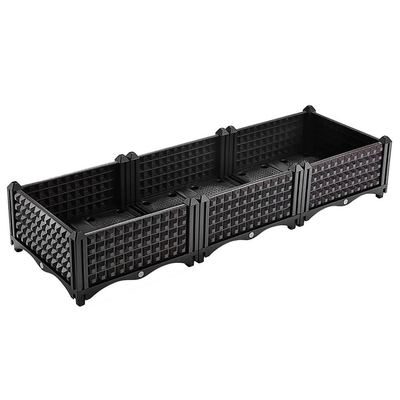 Letti alzati di plastica della piantatrice del terrazzo del giardino della piantatrice dell'antigelo conservabile portatile della scatola
