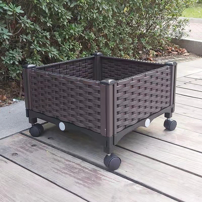 Piantatrice di plastica dell'anti terrazzo di corrosione sulle ruote per la lunghezza degli alberi da frutto 40cm