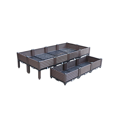 Letti alzati di plastica personalizzabili del giardino sulle gambe/scatole di plastica della piantatrice con le gambe