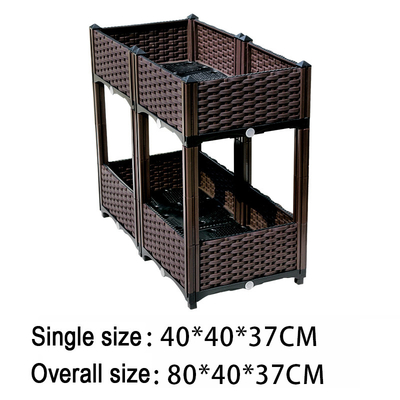 Scatola diritta di plastica a più strati 120*40*67cm della piantatrice per il balcone
