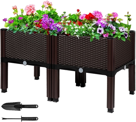 La piantatrice elevata di plastica personalizzabile del giardino ha alzato di plastica dei letti di fiore non ricoperto