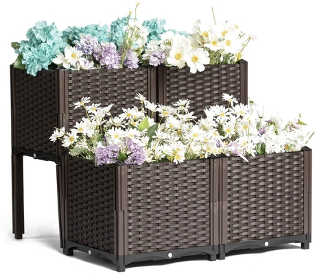 La piantatrice elevata di plastica personalizzabile del giardino ha alzato di plastica dei letti di fiore non ricoperto