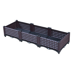 alti letti alzati di plastica scaricabili alzati di plastica della piantatrice del giardino di 22cm per le verdure