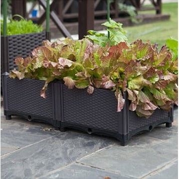 La plastica di ISO9001 Brown coltiva la scatola la piantatrice di plastica riciclata che inscatola resistente UV