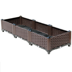 La plastica di ISO9001 Brown coltiva la scatola la piantatrice di plastica riciclata che inscatola resistente UV