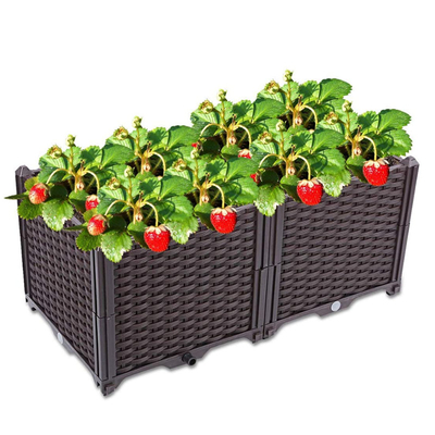 Colori la scatola di plastica di verniciatura 80*40*37cm della piantatrice del giardino della prova di perdita su misura