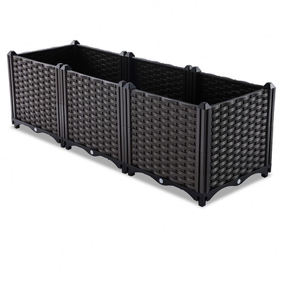 La grande piantatrice di plastica respirabile del giardino inscatola la plastica in resistente UV alzato del letto del giardino