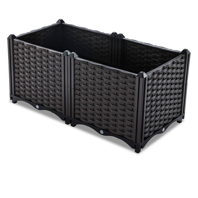 La grande piantatrice di plastica respirabile del giardino inscatola la plastica in resistente UV alzato del letto del giardino